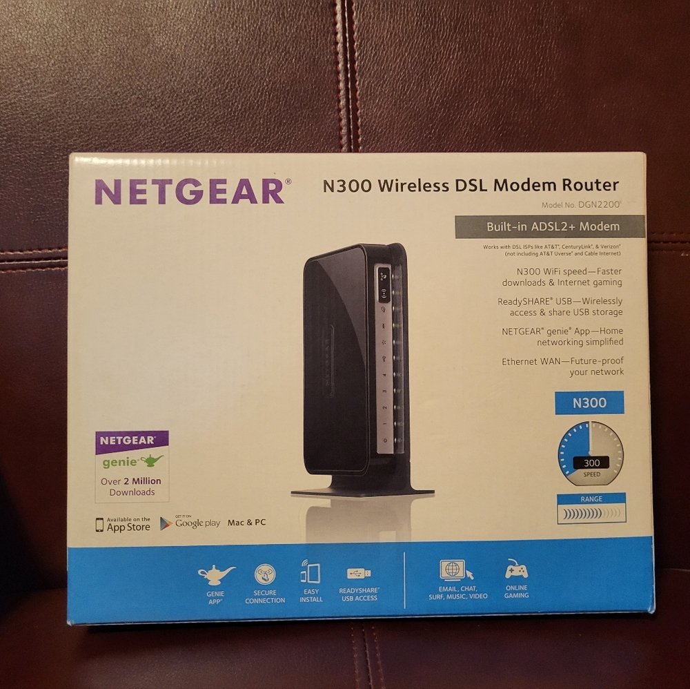 Netgear N300 WiFi DSL Modem Router (DGN2200